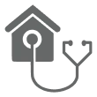 Medical home care symbol