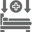 Medical facility bed illustration